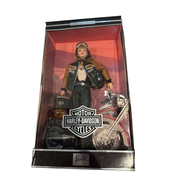 BARBIE COLLECTOR EDITION 1999 HARLEY DAVIDSON BLONDE DOLL w/BACKPACK #25637 -NIB - Picture 1 of 9